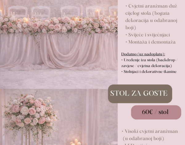 Dekoracije za vjenčanja i djevojačke večeri – Eventella Design